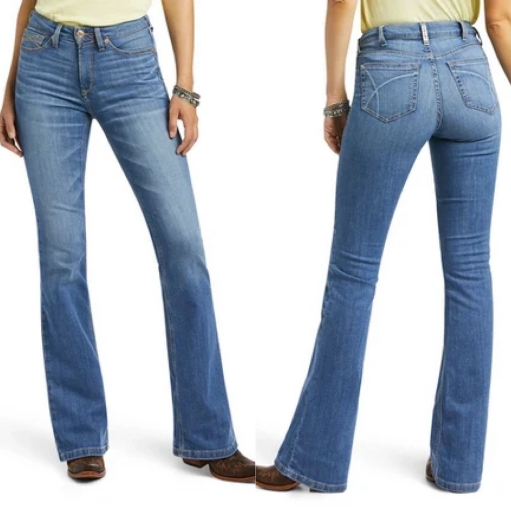 Ariat REAL Tennessee Daniela Bootcut Jeans Women 31S High Rise Medium Wash Blue